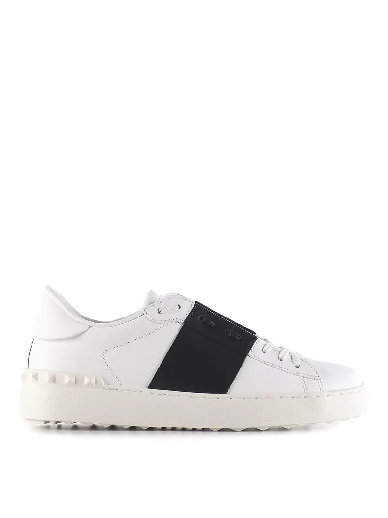 Sneaker aperta in pelle Bianco