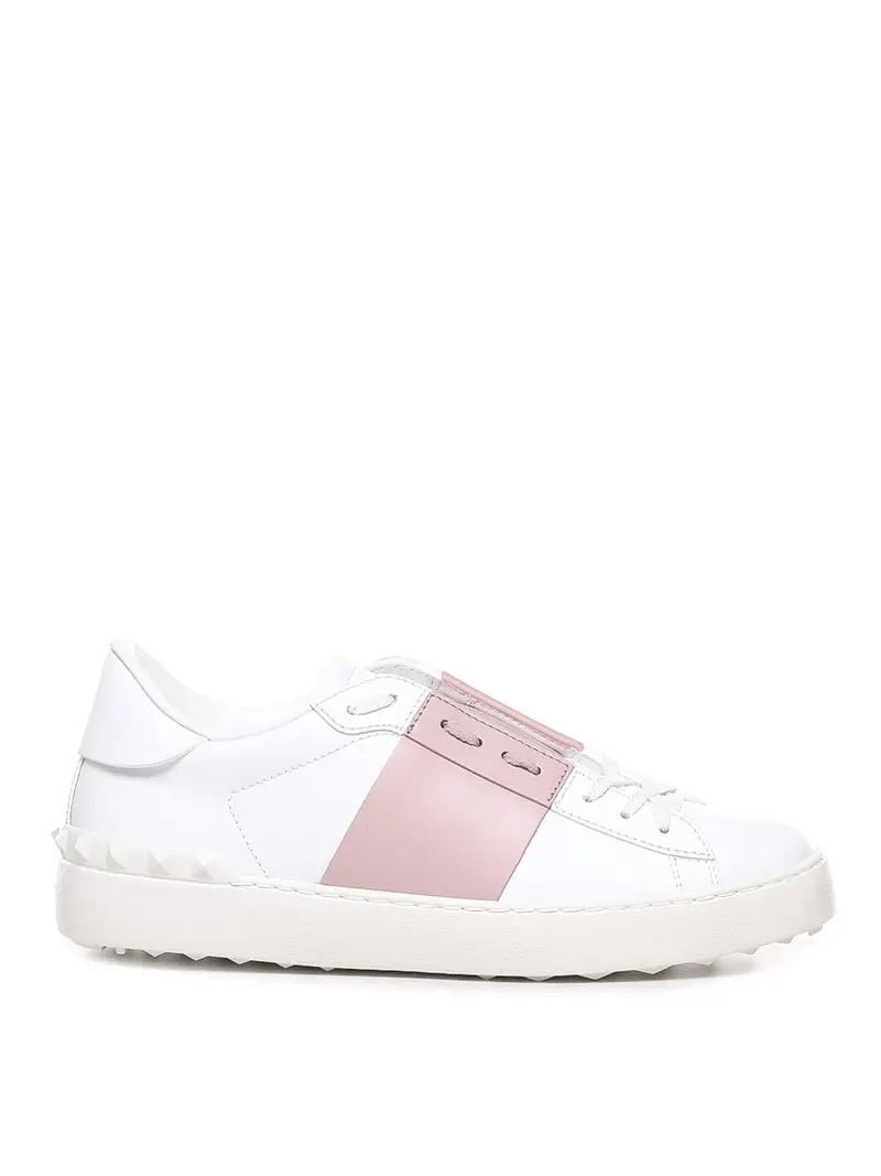 Sneaker aperta in pelle Rosa