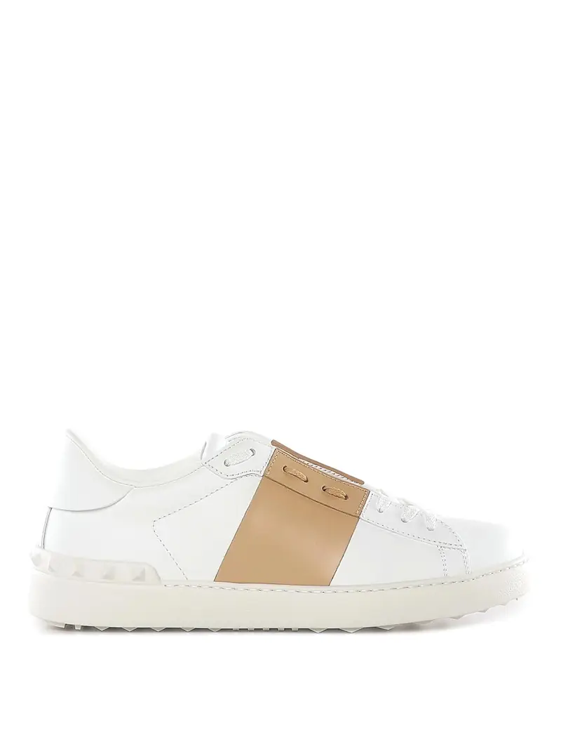 Sneaker Open Toe In Vitello Bianco