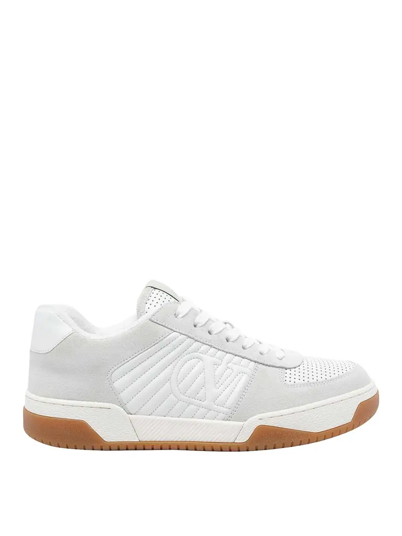 Sneakers Sparry bianche e grigie Bianco