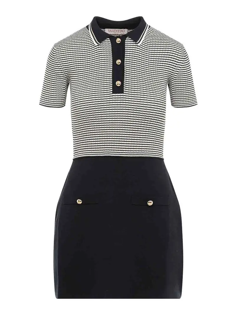 Mini abito a maglia Crema