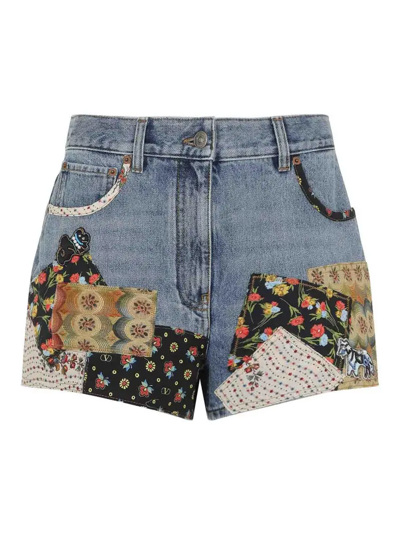 Pantaloni patchwork Lavaggio Medio