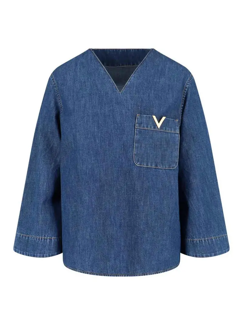 Valentino Top Blu 4354935