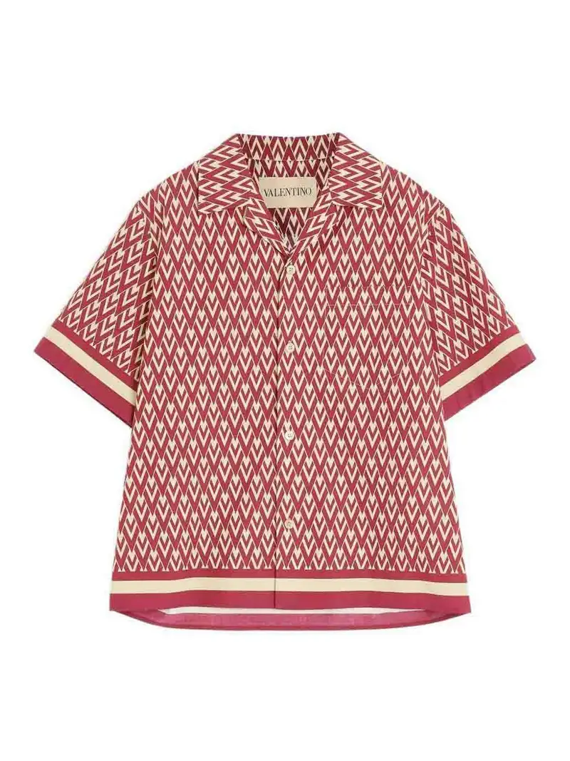 `Toute La V` Shirt da bowling Rosso