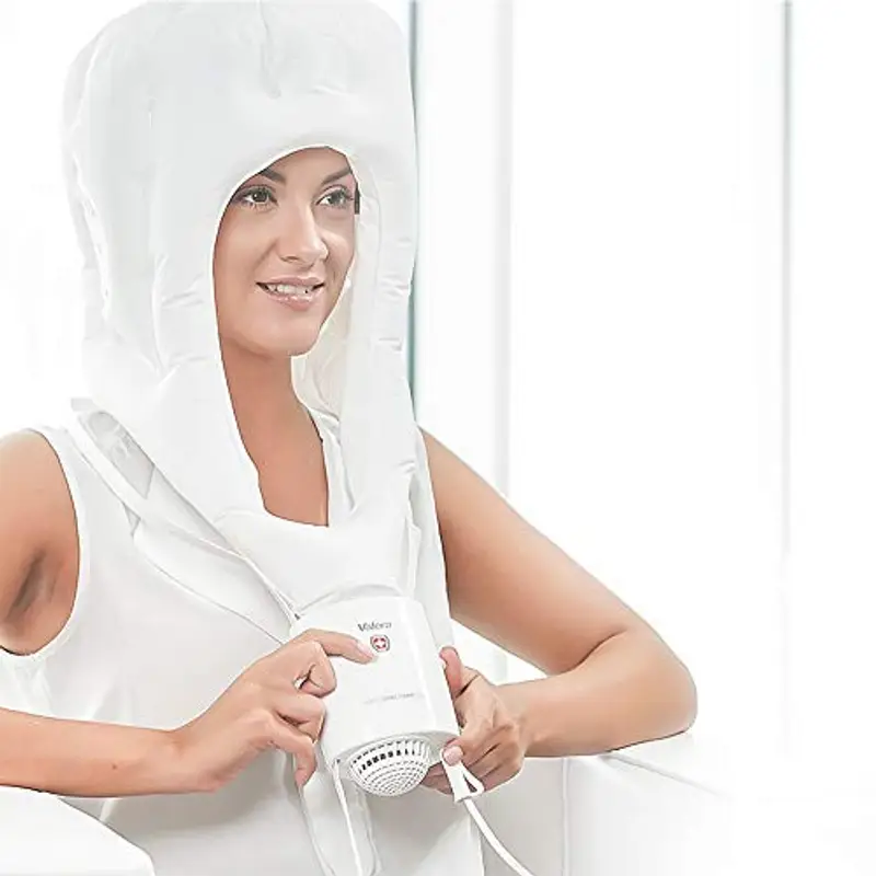Valera, Swiss Ionic Comfort 513.01, Casco-Asciugacapelli per Volume e Tenuta, Ergonomico, con 3 Regolazioni di Temperatura, Funzione per Aria Tiepida, Ionizzatore, Cavo 3m, Custodia, 600 W, Bianco miniatura 2
