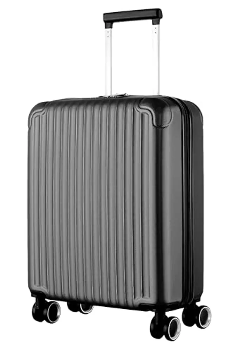 Valigia 40x30x20 cm Trolley Bagaglio a mano 2 Ruote in ABS adatto Wizz Air, Vueling, Volotea 288 (Nero, Valigia 40x30x20 cm, 2 Ruote)