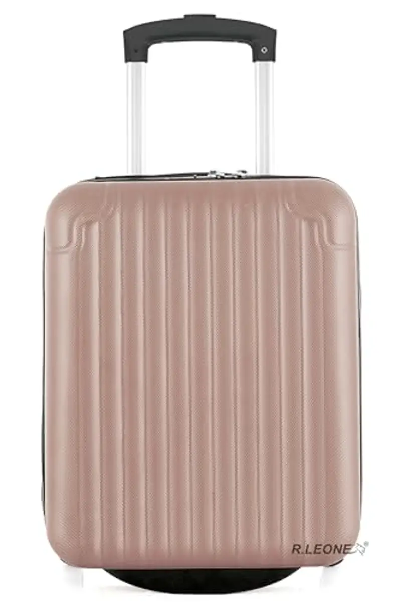 Valigia 40x30x20 cm Trolley Bagaglio a mano 2 Ruote in ABS adatto Wizz Air, Vueling, Volotea 288 (Rose Gold, Valigia 40x30x20 cm, 2 Ruote) miniatura 2