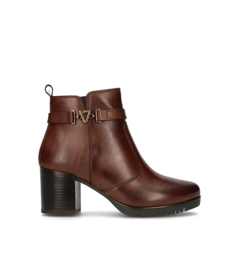 Tronchetto donna marrone in pelle Vario