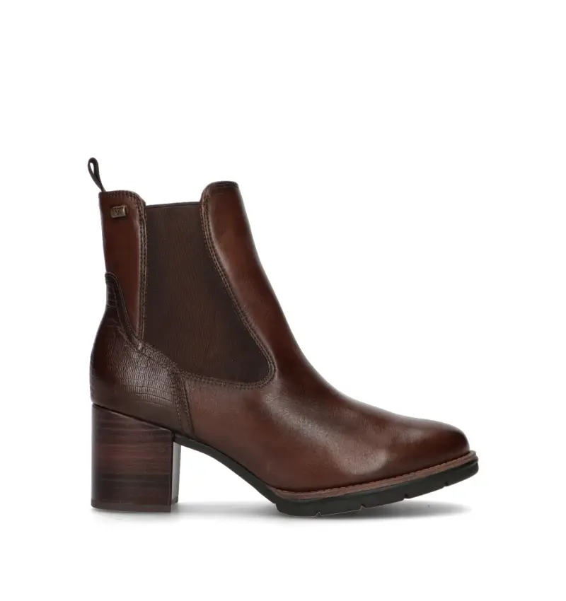 Tronchetto donna marrone in pelle Vario