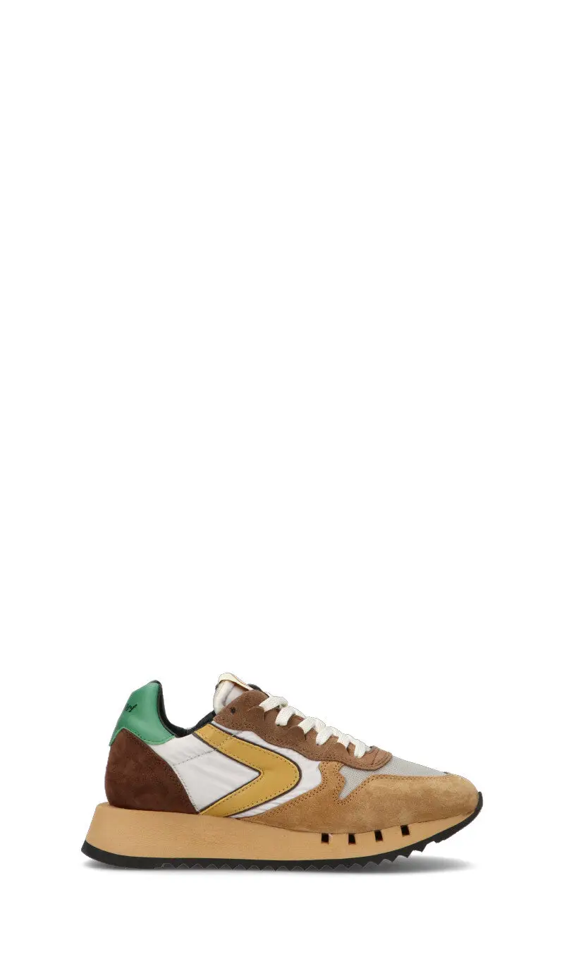 MAGIC HERITAGE NYLON Sneaker donna bianca/marrone in suede Vario