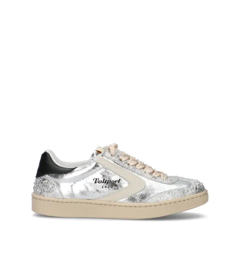 OLIMPIA Sneaker donna argento in pelle Vario
