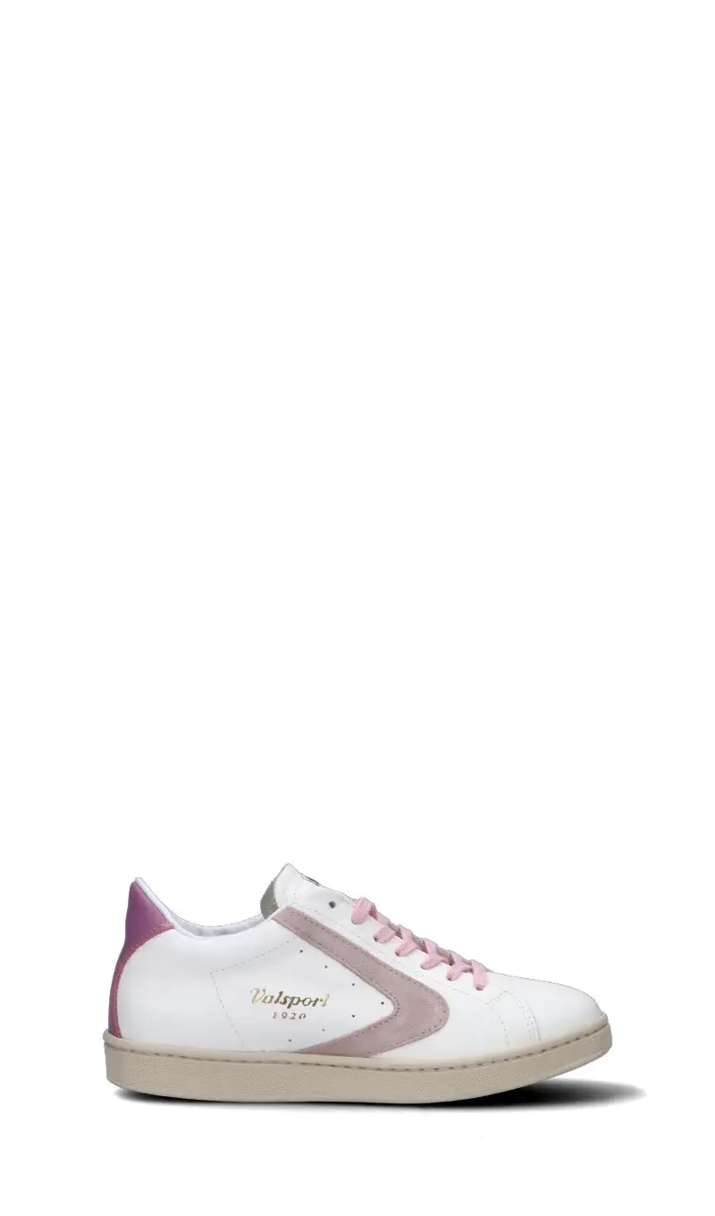 Sneaker donna bianca/rosa in pelle Vario