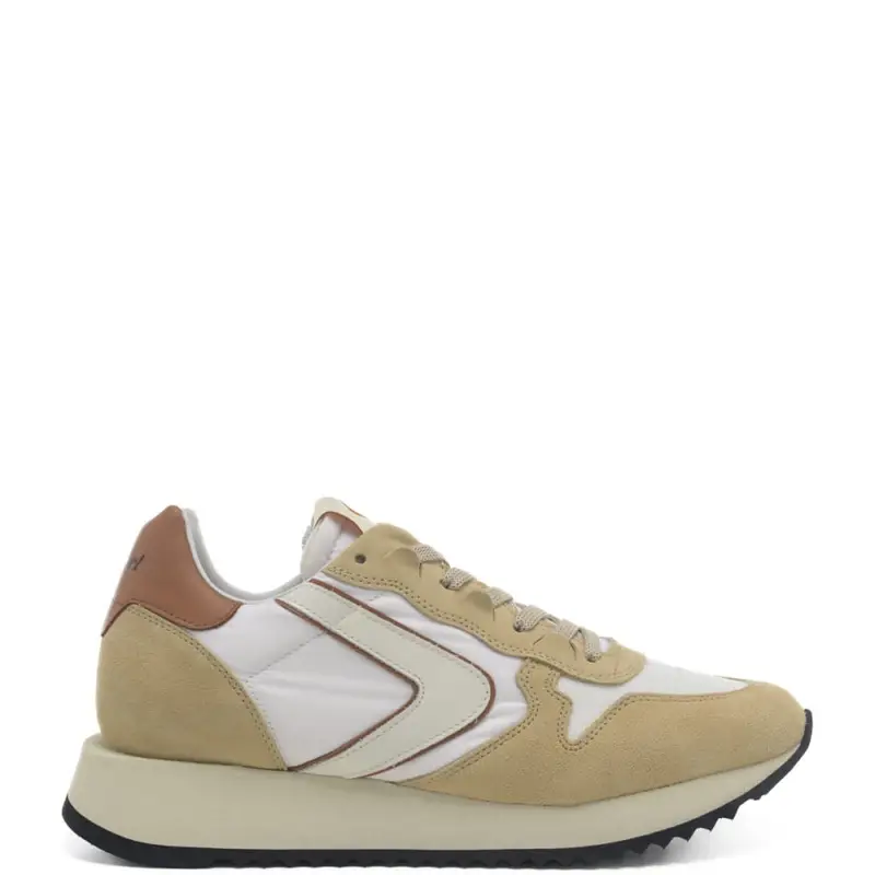 Valsport sneakers da uomo magic heritage con inserti in suede bianco e beige