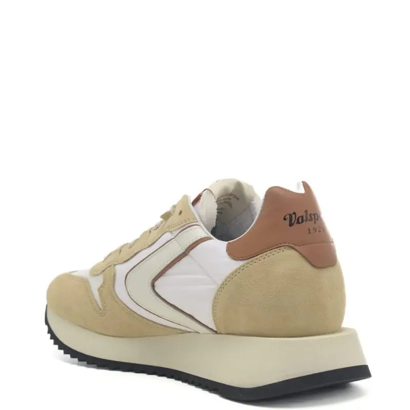 Valsport sneakers da uomo magic heritage con inserti in suede bianco e beige miniatura 3