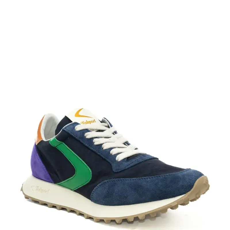 sneakers da uomo start con inserti in suede a contrasto colore oceano miniatura 2