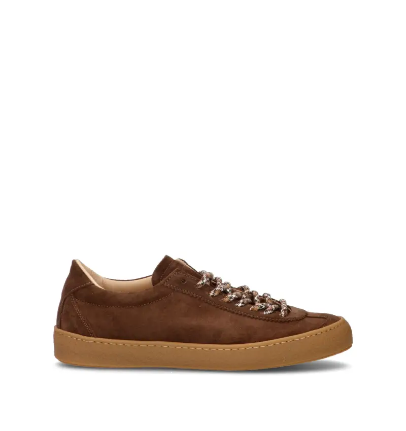 VALLE Sneaker uomo marrone in suede Vario