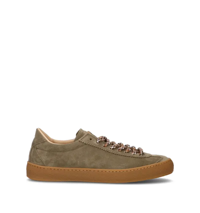 VALLE Sneaker uomo verde in suede Vario