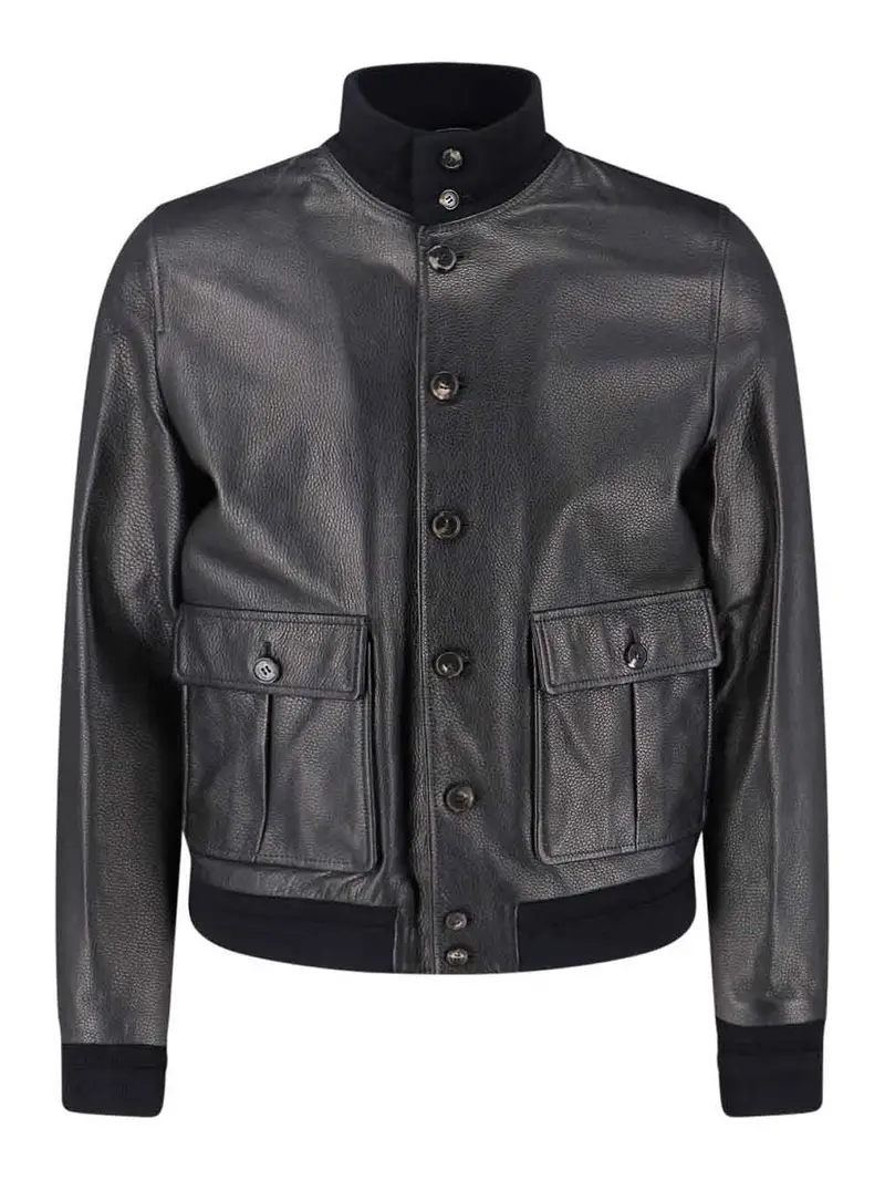 Giacca Di Pelle Nero