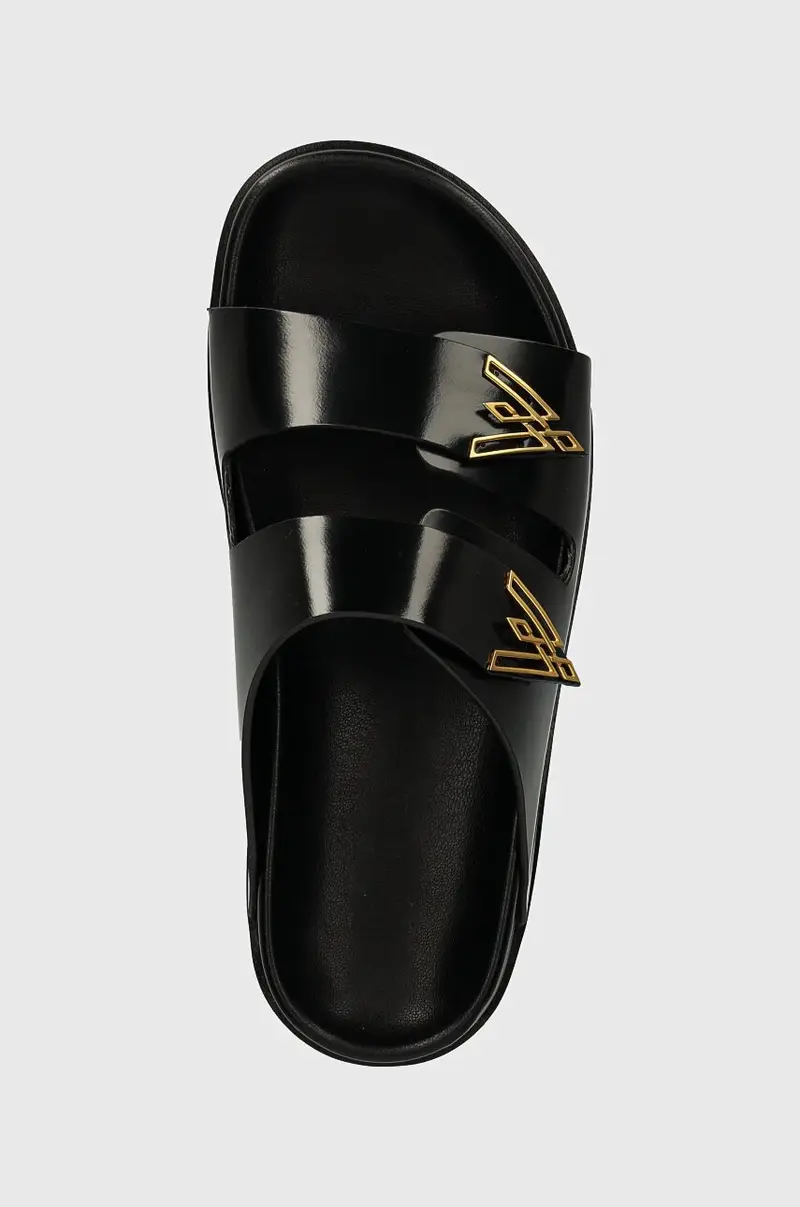 ciabatte in pelle bambino/a Sandy Kids colore nero miniatura 4