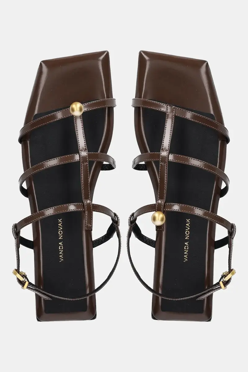 sandali in pelle Bianca donna colore marrone