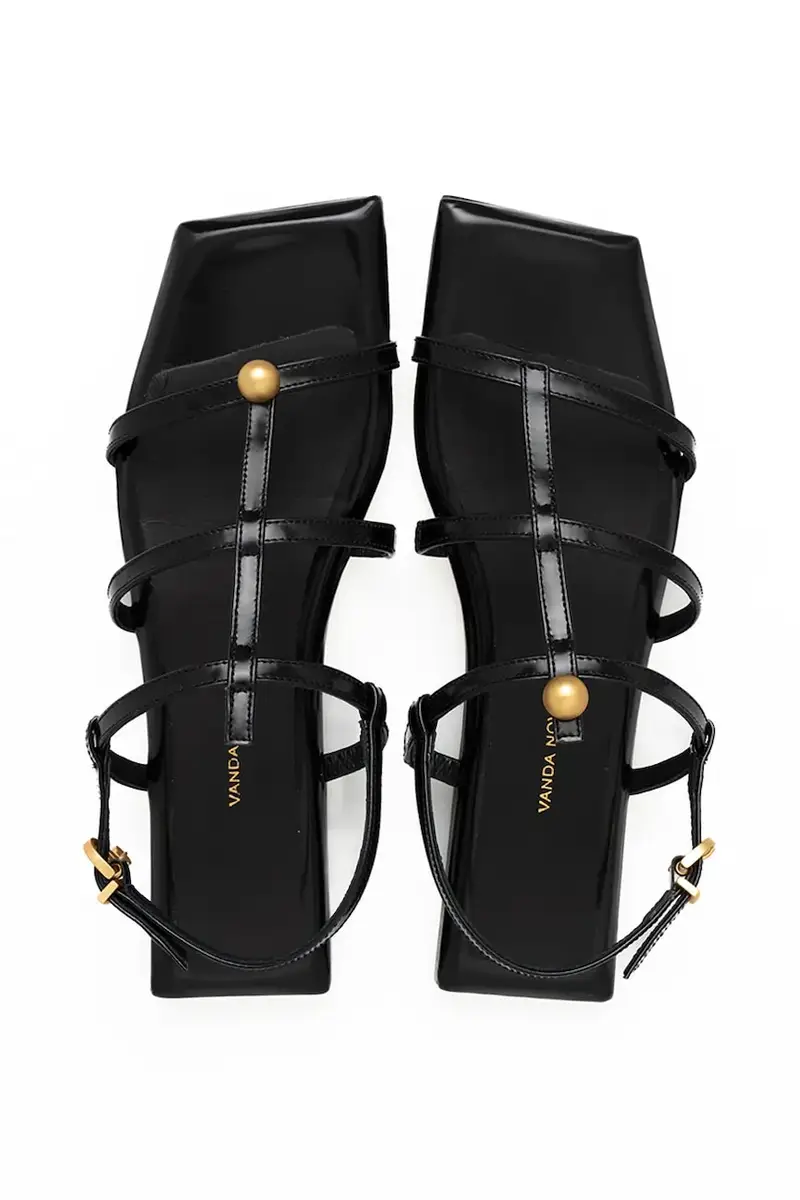 sandali in pelle Bianca donna colore nero