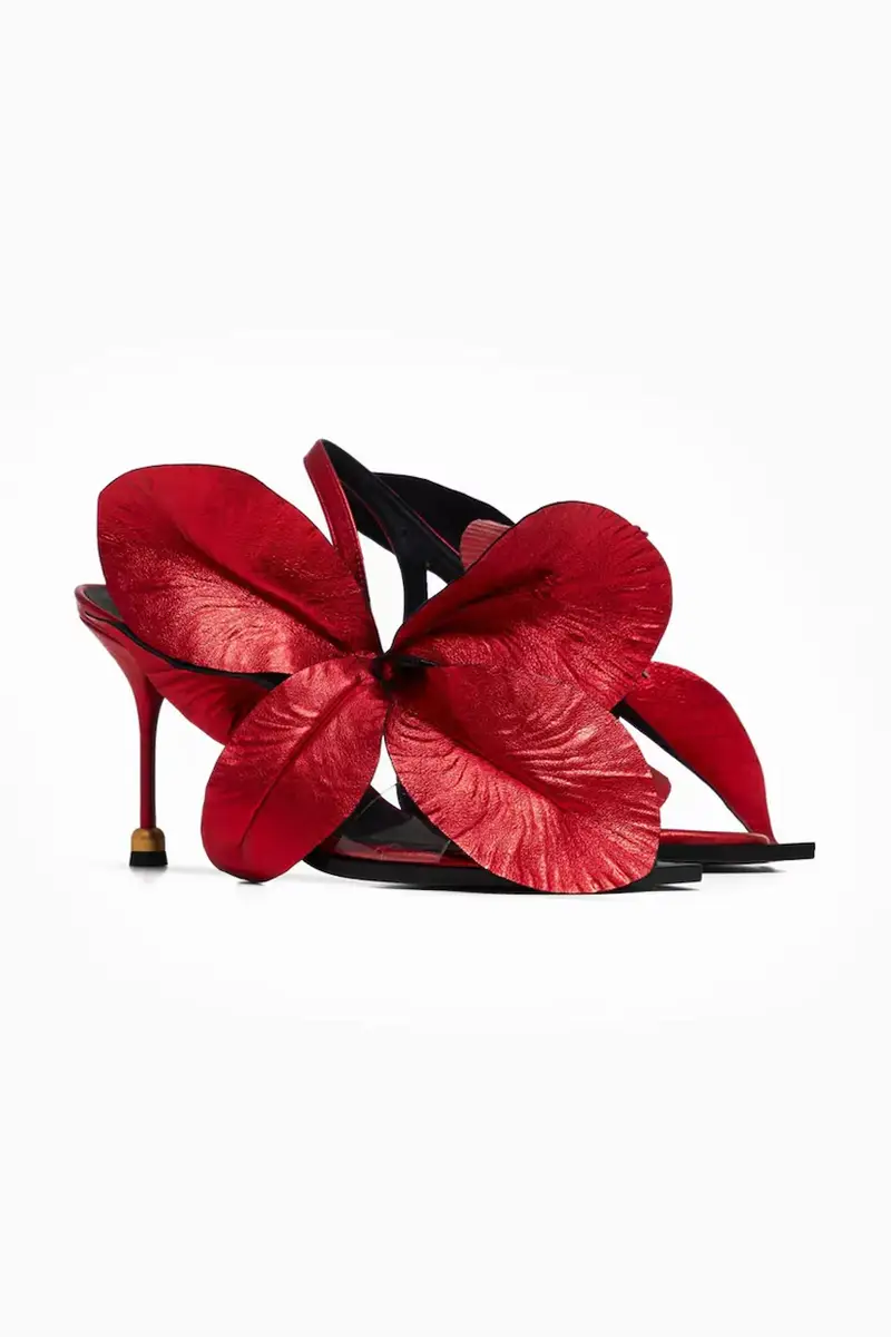 sandali in pelle Daisy colore rosso miniatura 2