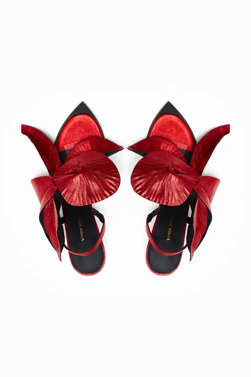 sandali in pelle Daisy colore rosso miniatura 4