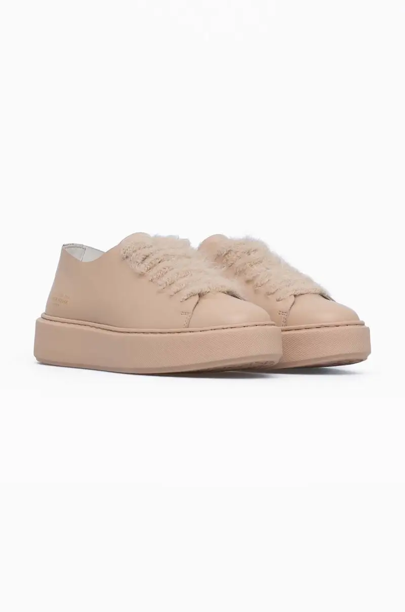 sneakers in pelle Grace colore beige miniatura 2