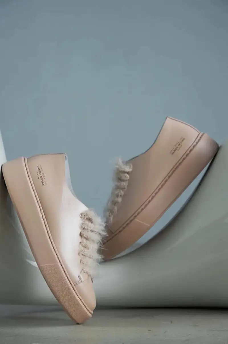 sneakers in pelle Grace colore beige miniatura 5