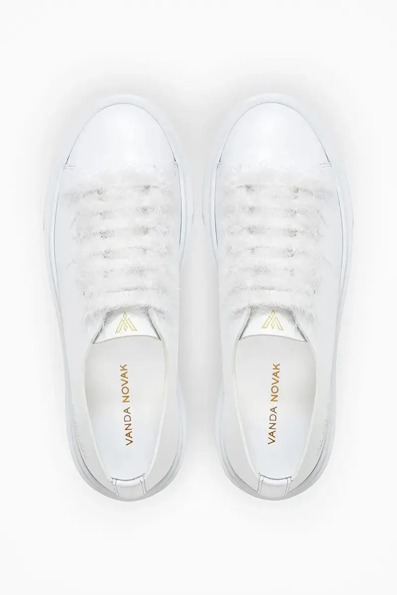sneakers in pelle Grace colore bianco miniatura 4