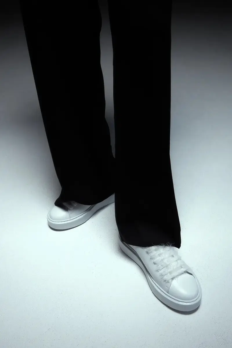 sneakers in pelle Grace colore bianco miniatura 5