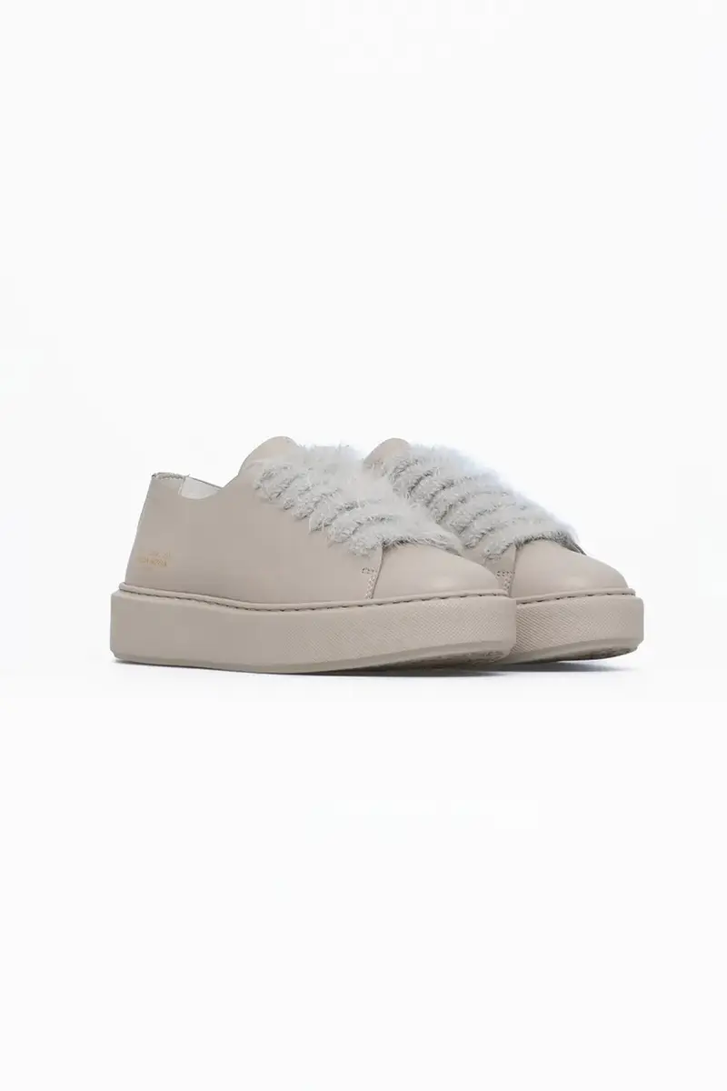 sneakers in pelle Grace colore grigio miniatura 2