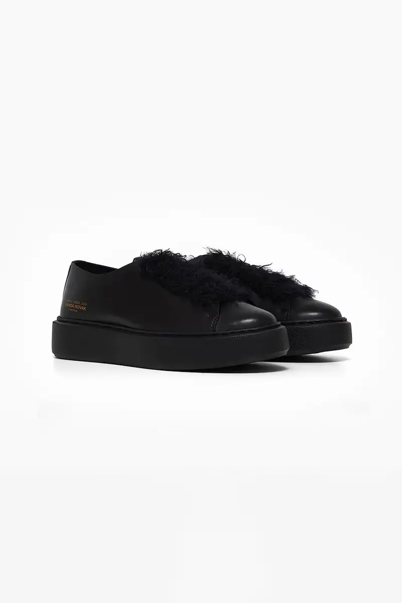 sneakers in pelle Grace colore nero miniatura 2