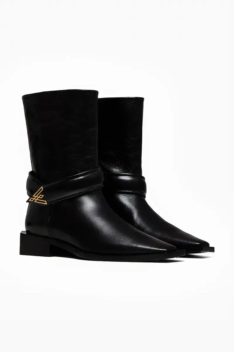 stivaletti alla caviglia in pelle ZOEY DEEP BLACK Nero miniatura 2