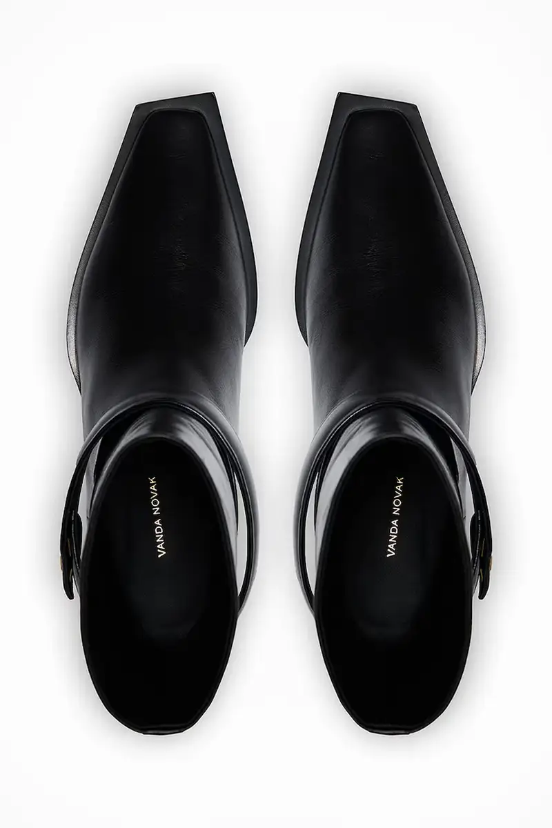 stivaletti alla caviglia in pelle ZOEY DEEP BLACK Nero miniatura 4