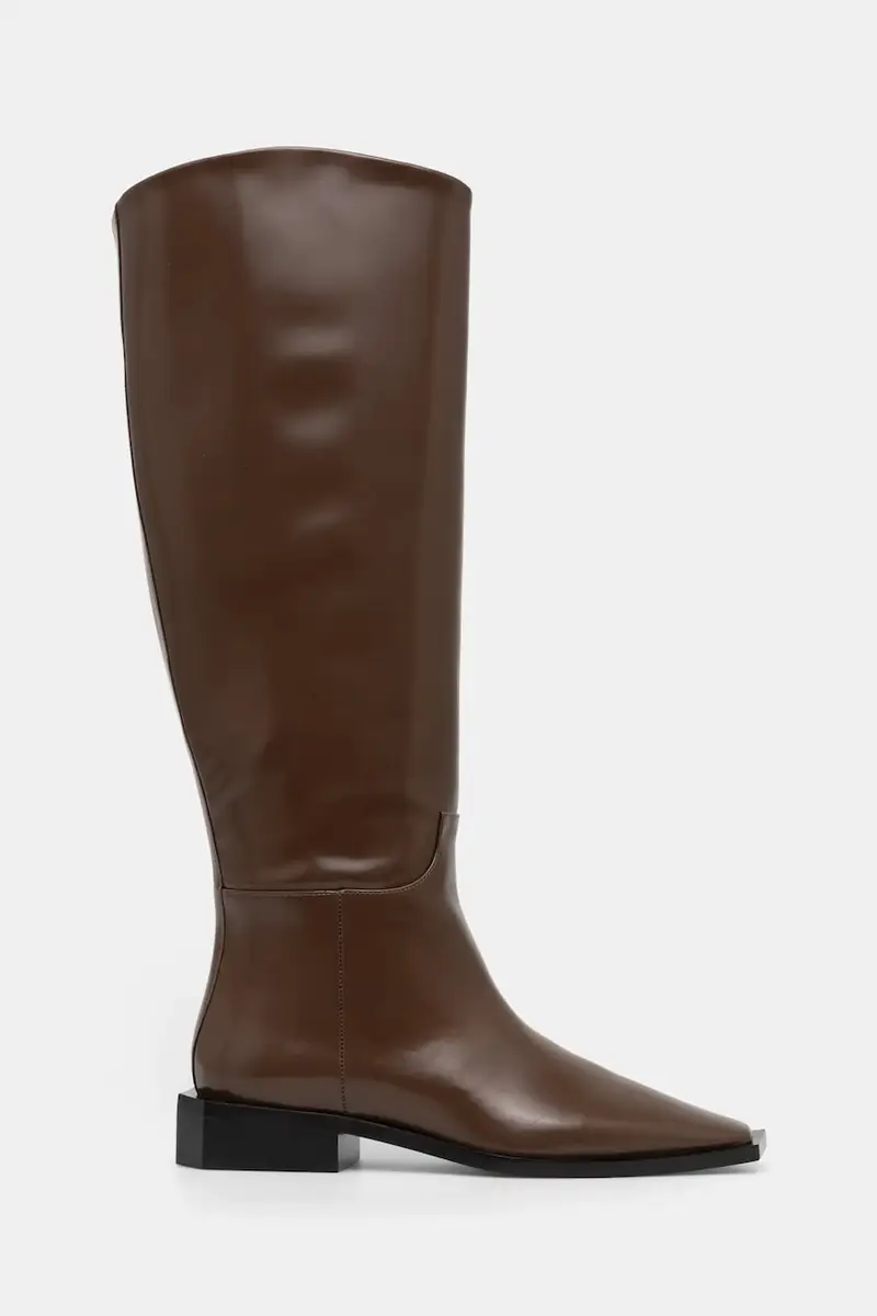 stivali in pelle Giselle donna colore marrone
