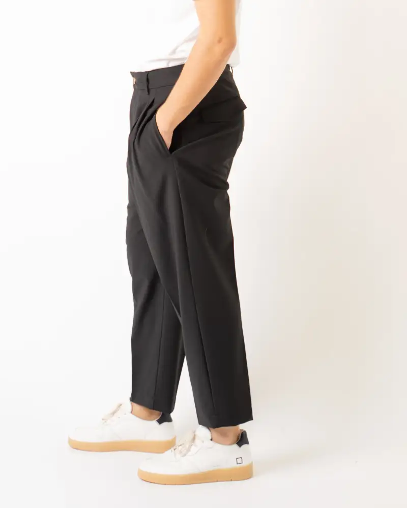 Pantalone Luca Doppia Pence Nero