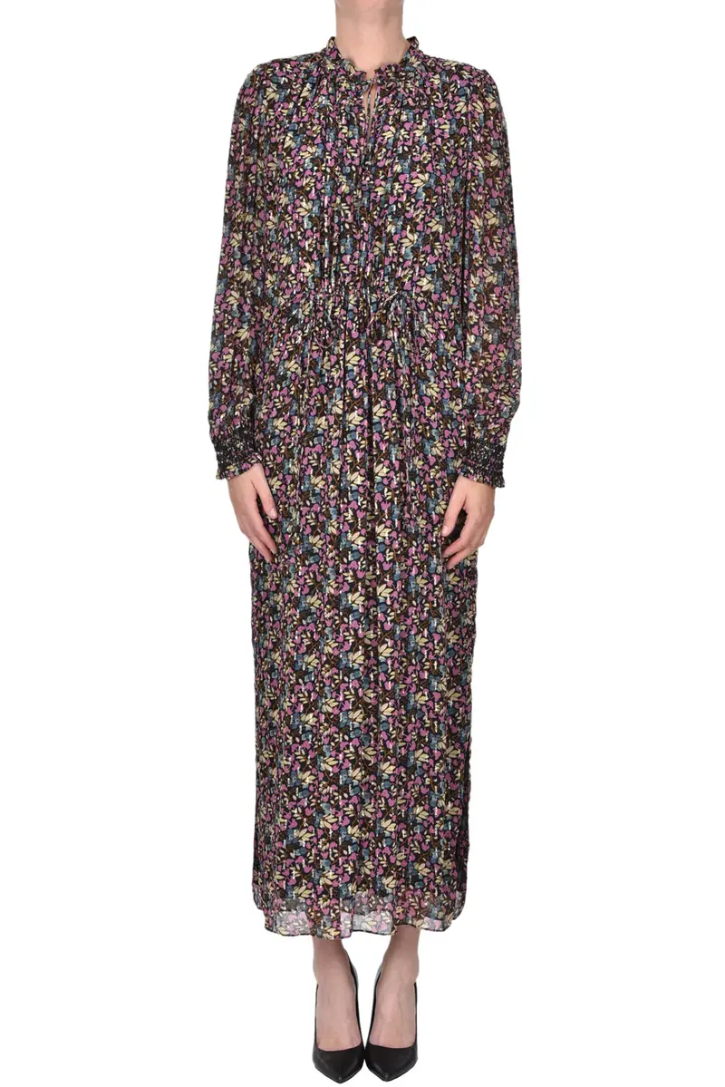 Abito lungo in crepè floreale