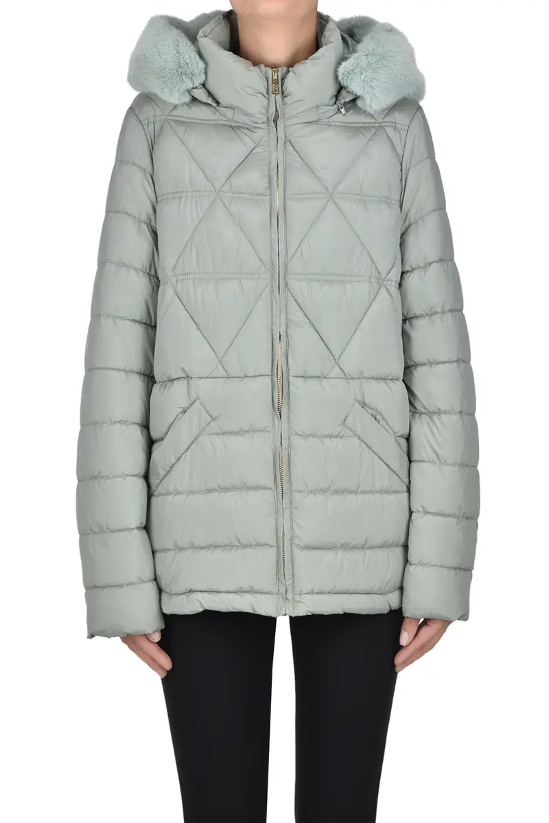 Piumino eco-friendly trapuntato Verde pastello