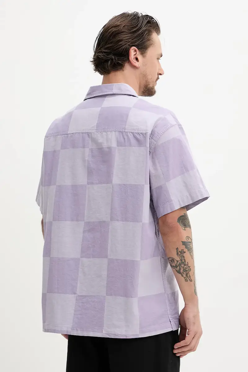 camicia in cotone uomo colore violetto VN000M18E571 miniatura 3