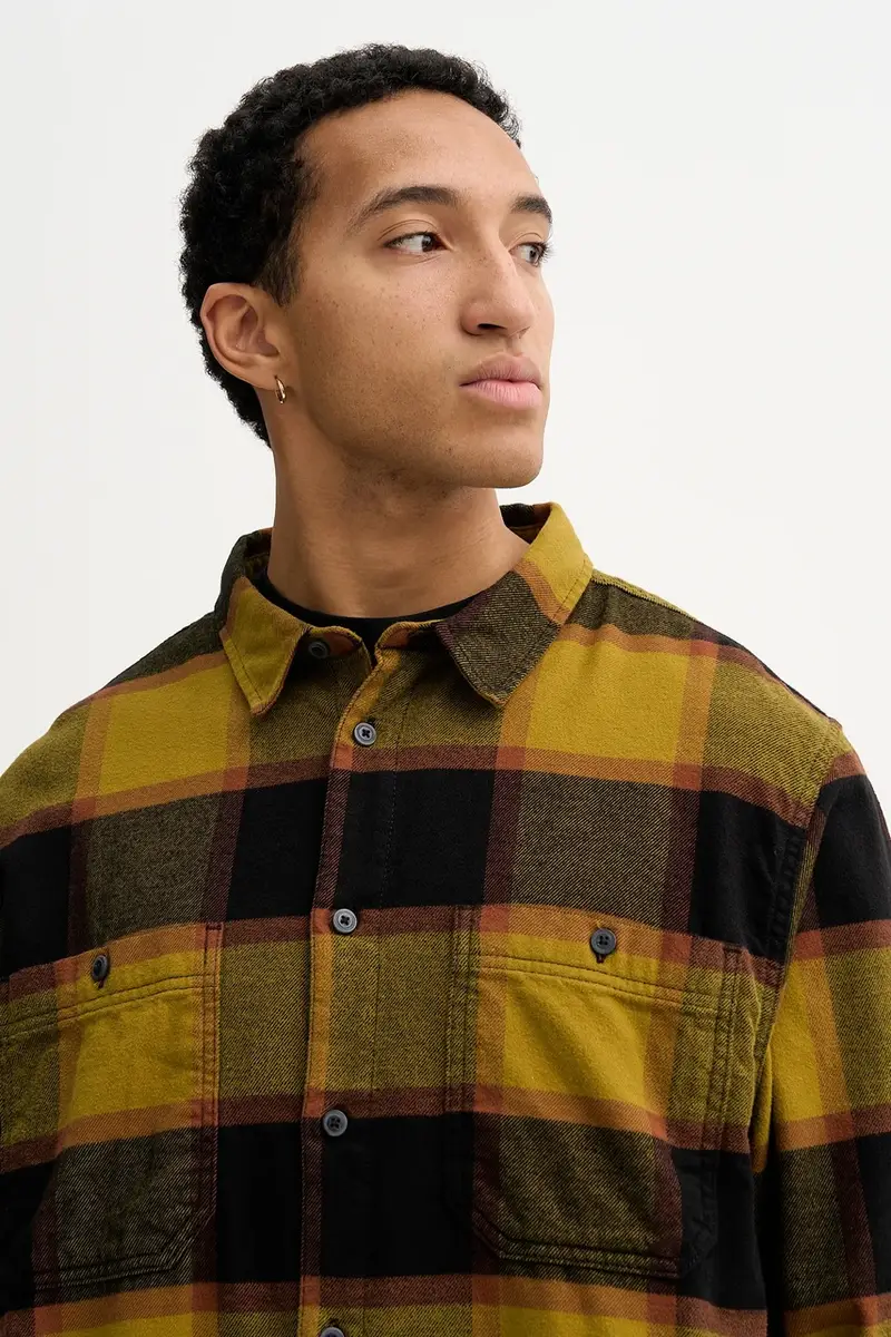 camicia in cotone Verde miniatura 4