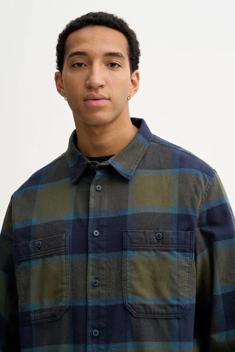 camicia in cotone Verde miniatura 4