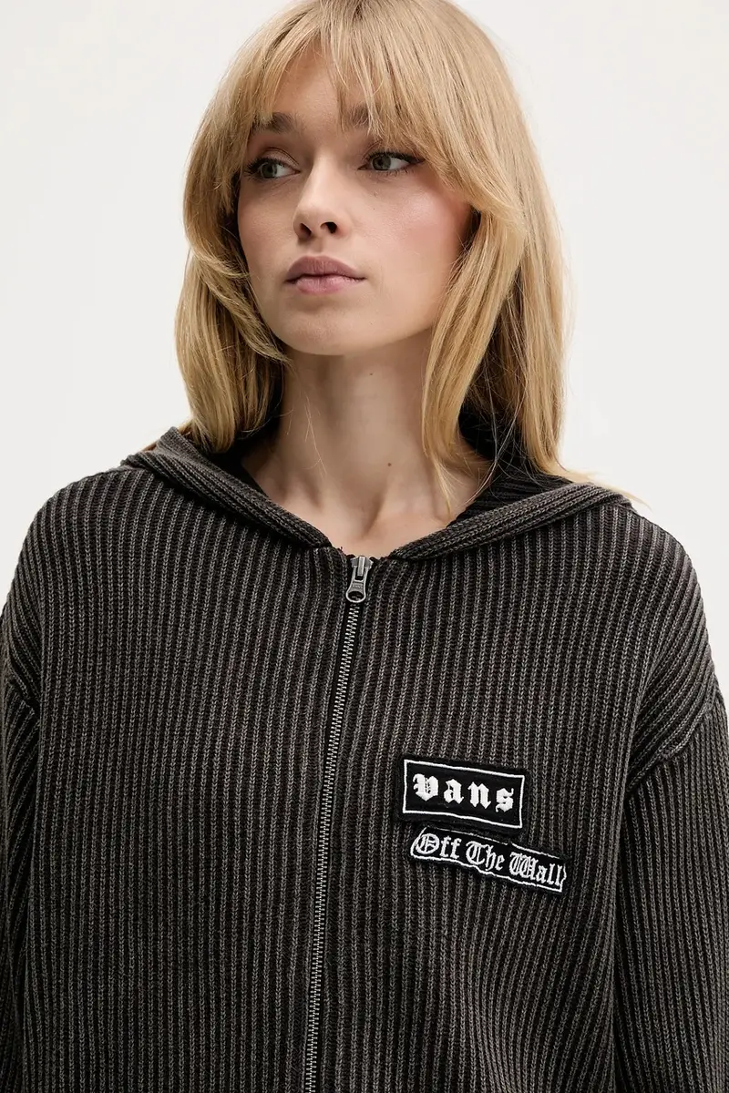 Vans Cardigan Donna Grigio 3611280 miniatura 4