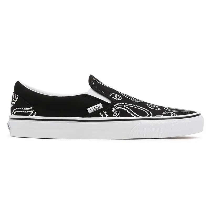 Classic Slip On Paisley Nero Bianco - Sneakers Uomo EUR 36,5 / US 5