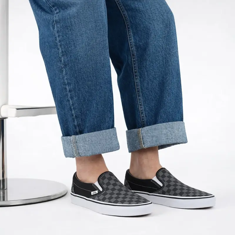 Classic Slip - On Scacchi Nero Grigio