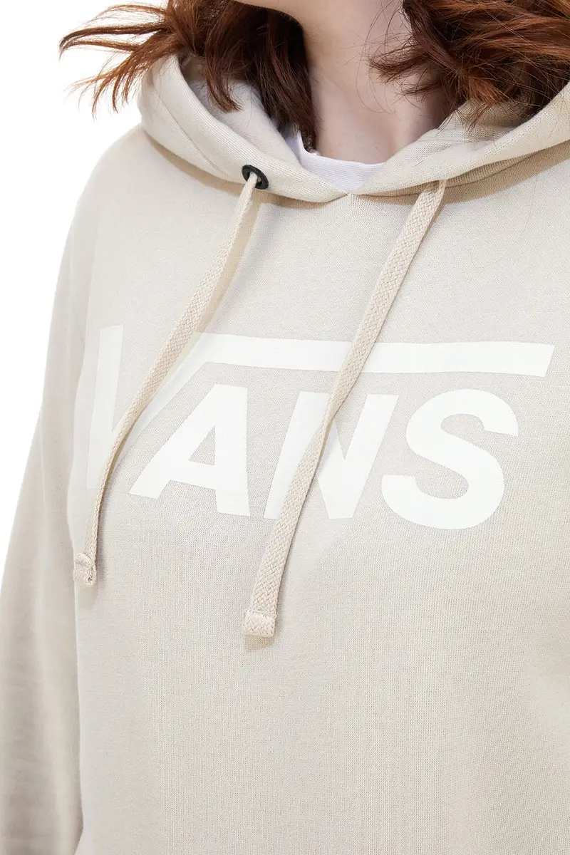Felpa Beige Girocollo Con Cappuccio Vans Drop V Logo Hoodie [ND]