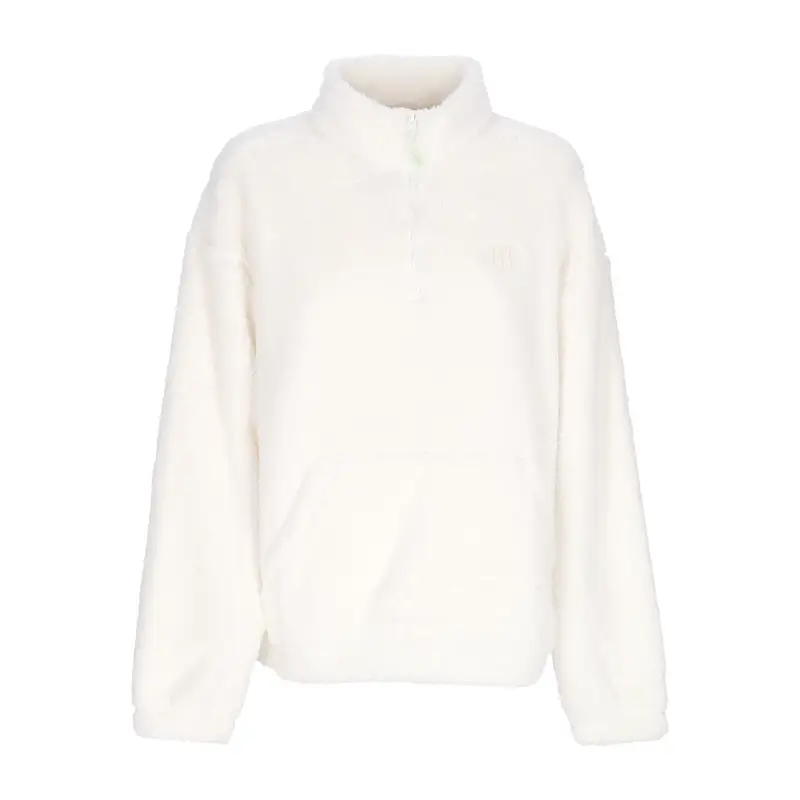 Felpa Collo Alto Donna W Pioneer Mock Half Zip Sweatshirt Digi White