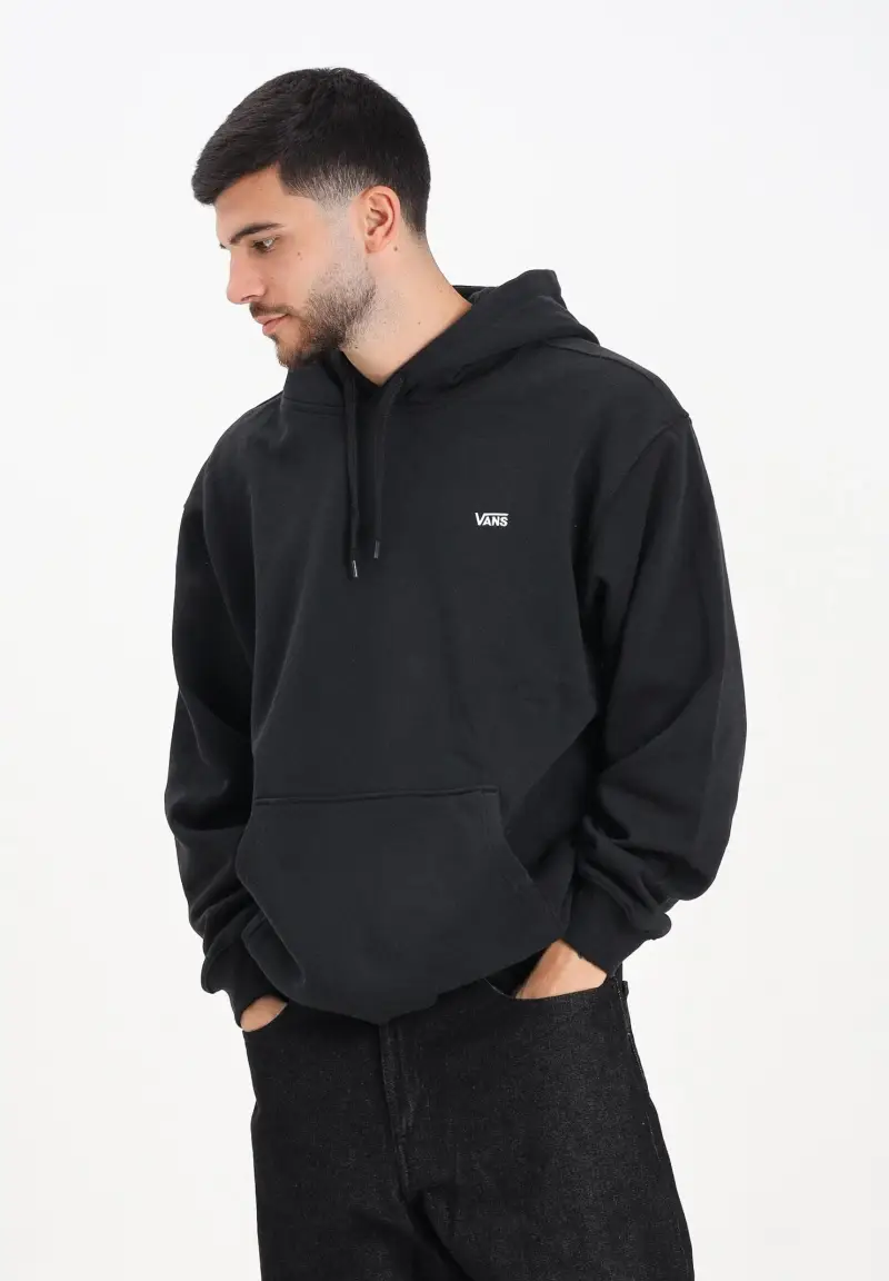 Felpa con cappuccio Left Chest II nera da uomo miniatura 2