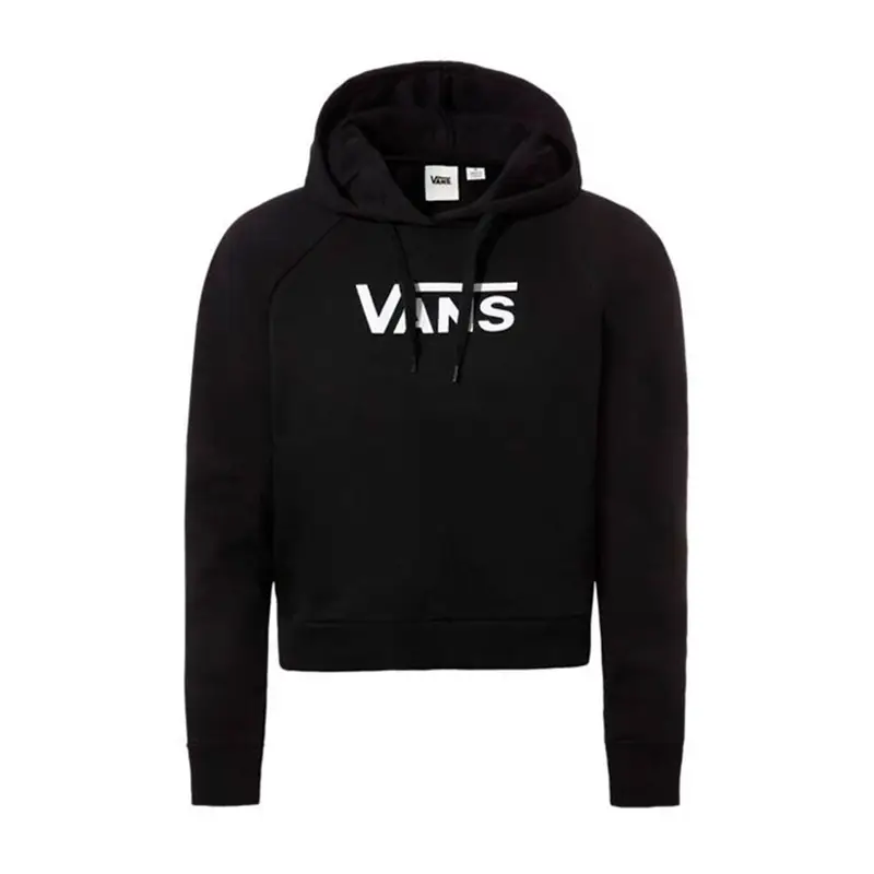 Felpa Con Cappuccio Nero Logo Donna L