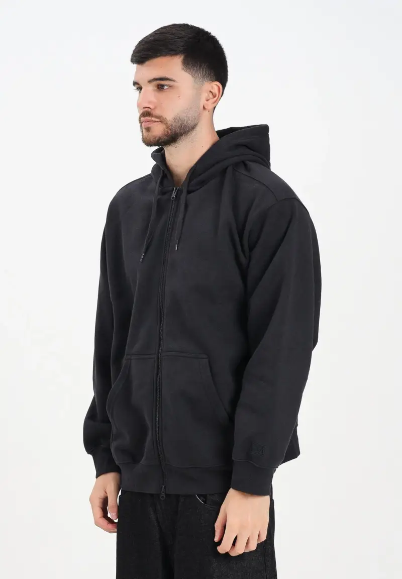 Felpa con zip Skate Atiba nera da uomo